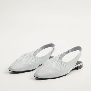 Mango Sling Back Leather Shoes